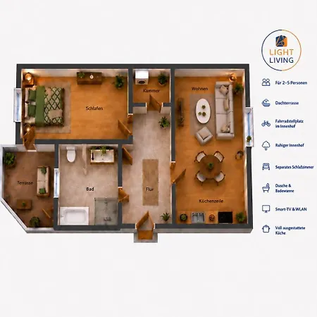 Cinema - Kitchen & Balcony アパート